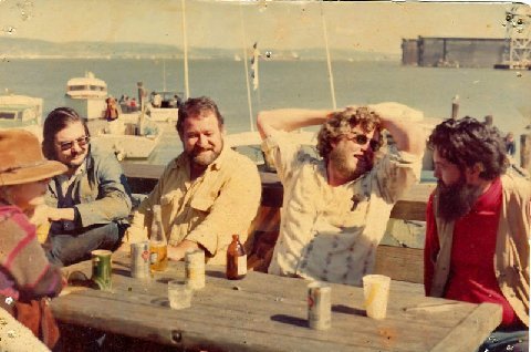 Chuck Kinder, Jim Crumley, Max Crawford & John Quinn (& Sarah Vogan on L)